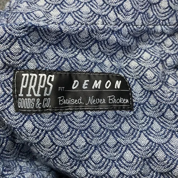 PRPS Demon Fit Moto Jeans Distressed Zippers Dark Wash‎ Denim Mens Sz 32 EUC
